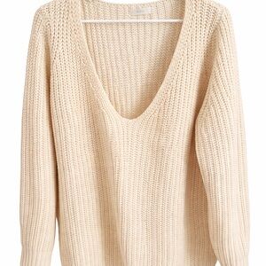 LF Light Pink V-Neck Knit Sweater